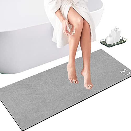 Bath Mat Super Absorbent Diatomite Stone Bath Mat Non Slip Fast Drying Shower Mat
