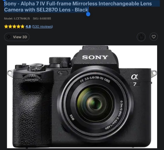 Sony - Alpha 7 IV Full-frame Mirrorless Interchangeable Lens Camera with SEL2870 Lens - Black