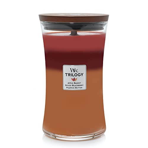 Woodwick Autumn Harvest Trilogy Large Hourglass Trilogy Candle - Multicolor