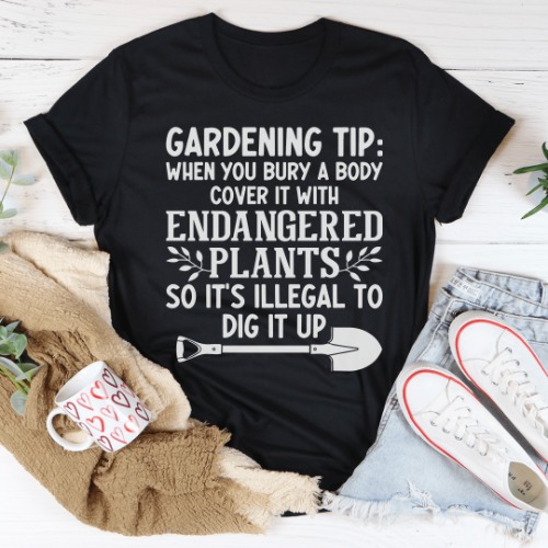 Gardening Tip Tee - Black Heather / M