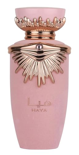 Lattafa Haya Eau de Parfum Spray for Women, 3.4 Ounce - Amber Wood