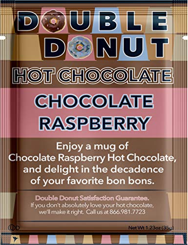 Double Donut Raspberry Hot Chocolate, Flavored Hot Chocolate Packets, Hot Cocoa Mix, 18 Count - Chocolate Raspberry - 18 Count (Pack of 1)