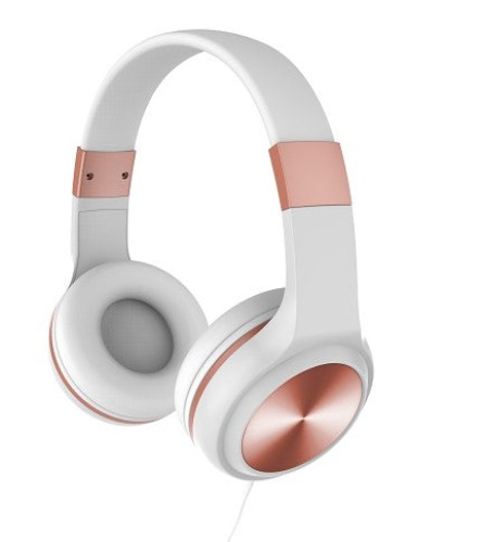 SleekSounds Wired Over Ear Headphones - Rose Gold