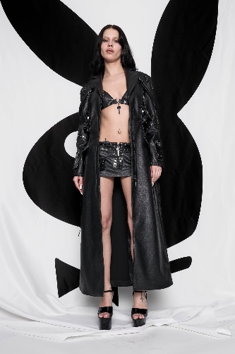 Deconstructed Handbag Coat | BLACK / xs