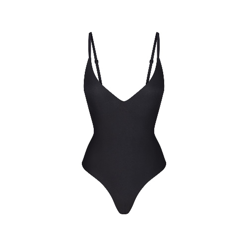 SKIMS BODY PUSH-UP THONG BODYSUIT | ONYX | XXS