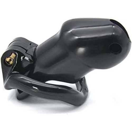 Peniskäfig aus Silikon Keuschheitsgürtel Herren Peniskäfig Harz Keuschheitsgürtel 4 Größen Cockring Belüfteter Keuschheitskäfig Einfacher und atmungsaktiver Peniskäfig Sexspielzeug BDSM,45mm,Black - 45mm - Schwarz