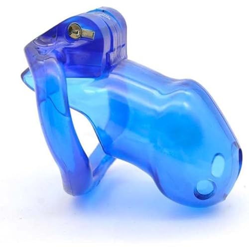 Peniskäfig aus Silikon Keuschheitsgürtel Herren Peniskäfig Harz Keuschheitsgürtel 4 Größen Cockring Belüfteter Keuschheitskäfig Einfacher und atmungsaktiver Peniskäfig Sexspielzeug BDSM,40mm, Blue - 40mm - Blue