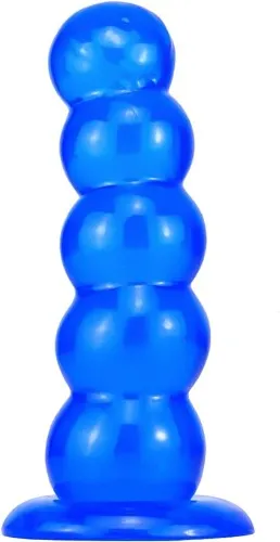 Analkugeln Mann Xxl Silikon Butt Plug 5Cm Dick Anal Plug Für Frau Masturbation Sex Spielzeug Mit 5 Anal Kugeln Flexibel Hintern Kugeln Sex Spielzeug Anal Dildo SM Für Frauen, Paare, Männer,Blau - Blau