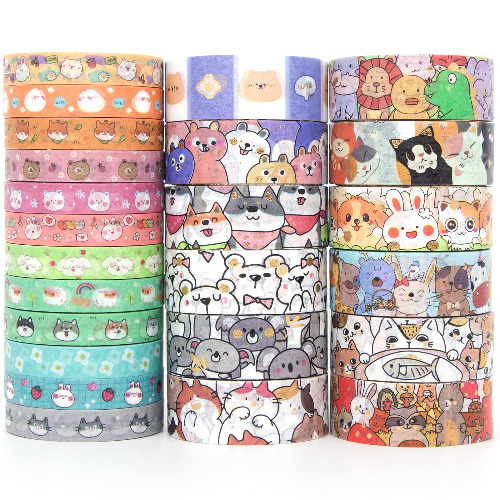 WAPETASHI Cute Washi Tape Set 24 Rolls