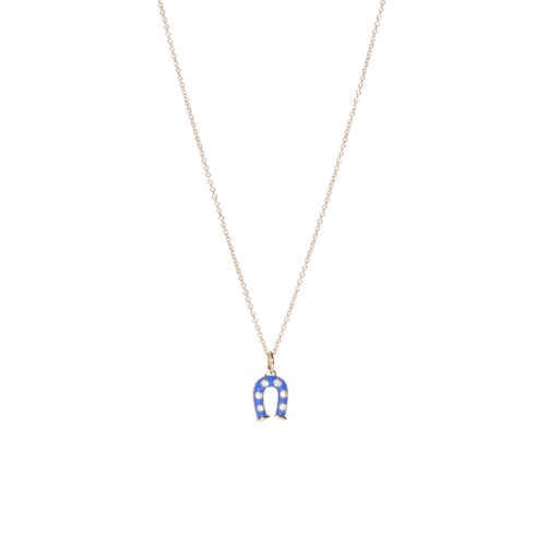 Gold Horseshoe Necklace - 14K White Gold