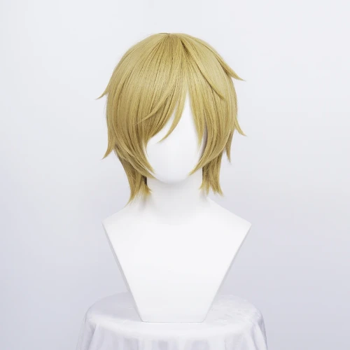 Anime One Piece Cosplay Wigs Sanji Wig Short Straight Light Golden Heat Resistant Synthetic Hair Cosplay Wig + Wig Cap