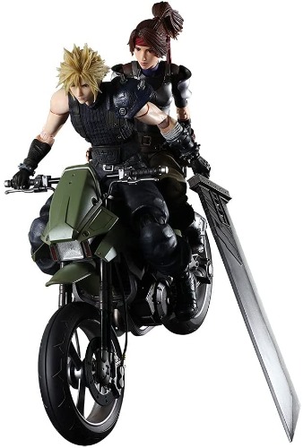 Final Fantasy VII Remake - Cloud Strife - Jessie Rasberry - Motorbike Set - Play Arts Kai (Square Enix) - Pre Owned