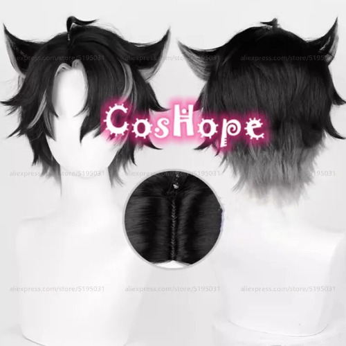 13.49US $ 46% OFF|Genshin Impact Fontaine Wriothesley Cosplay Wig 30cm Black Gradient Gray Cosplay Anime Cosplay Wig Heat Resistant Synthetic Wigs| |   - AliExpress