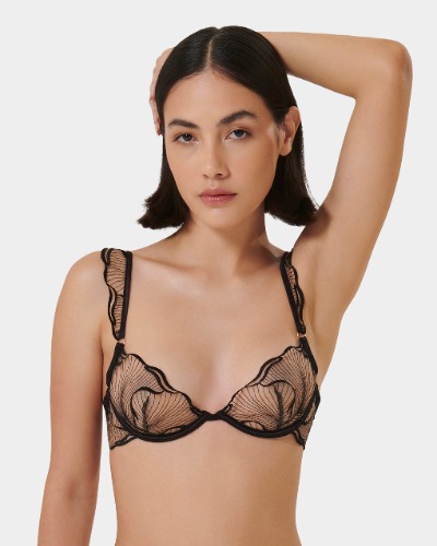 Marabel Wired Bra Black/Sheer | Black / 75D
