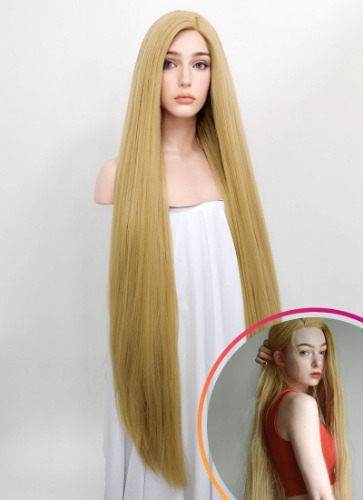 Straight Yaki Blonde Lace Front Synthetic Wig LF701S | Blonde