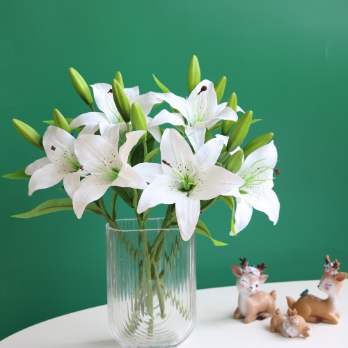 1PC/38CM White Lily of Artificial Flowers Bouquets  Wedding Home DIY Decoration Craft Fake Flower - AliExpress 