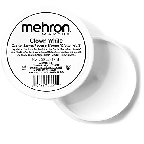 Mehron Makeup Clown White Professional Makeup (2.25 oz) - 63.8 g (Pack of 1)