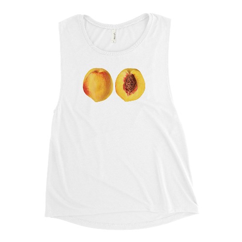 Juicy Summer Peach Tank Top - L