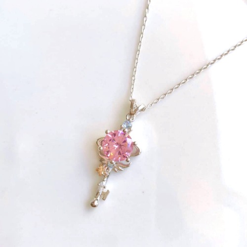 Saturn Key Pendant - Silver