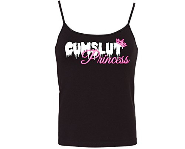 Knaughty Knickers Daddy's Little Slut Fun Flirty Camisole Cami Tank Top Sleep Wear Fitted Scoop Neck - Medium