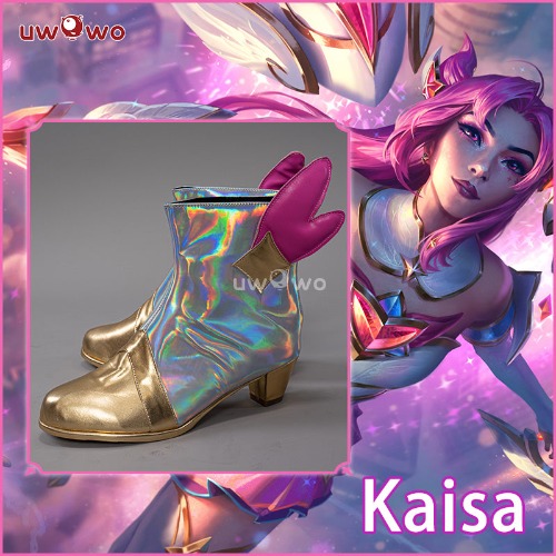 Uwowo League of Legends/LOL Costume Star Guardian Kai'Sa SG Kaisa Cosplay Shoes Boots - 35
