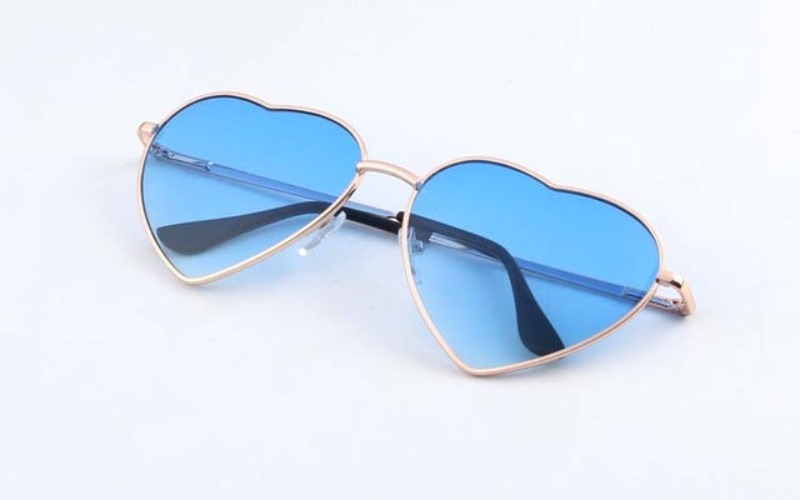 Heart Shaped Shades - Sky Blue