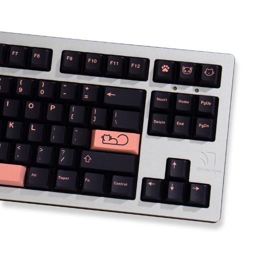 PBT 129 Pink Cat Keycaps