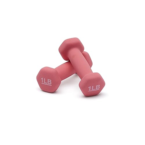 Amazon Basics Neoprene Dumbbell Hand Weights - 1 Pound, Pair