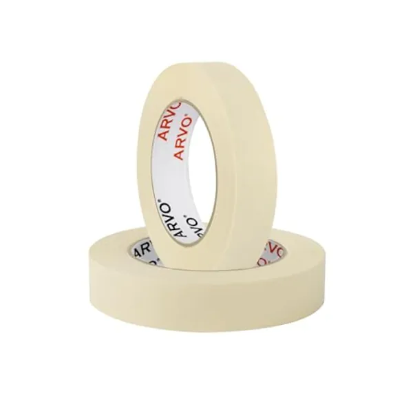 ARVO Masking Tape for Painting, Multi Surface Painters Tape for Sharp Paint Lines, 24mm x 50m Decorators Tape, Painters Masking Tape for Indoor Painting and Decorating, Paint Tape – Pack of 2