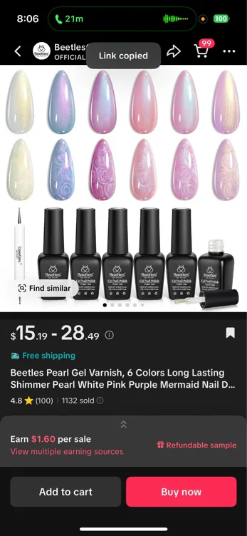 Beetles Pearl Gel Varnish, 6 Colors Long Lasting Shimmer Pearl - TikTok Shop