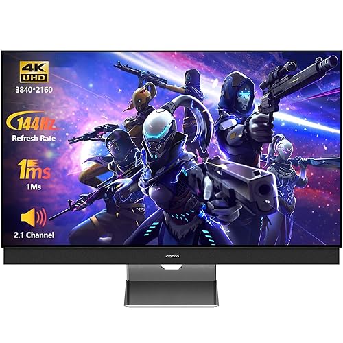 INNOCN 43 Inch 4K Ultrawide Gaming Monitor 144Hz USB Type C PC Desktop AMD Freesync Larger PC HDR400 Monitor, Built-in Stereo Speakers, DisplayPort, HDMI, Height Adjustable, Black - 43 Inch - 4K 144Hz