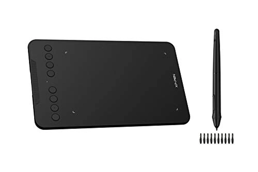 XPPen Deco Mini7 Drawing Tablet Computer Graphic Tablet with 8192 Levels Pressure, 7 x 4 inch Artist Pen Tablet 8 Shortcut Keys for Student E-Learning and Online Teaching Compatible with Chromebook