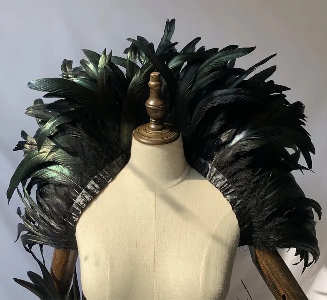 4ply Showgirl Feather Shawl/ Carnival Feather Scarf/ Stage Show Feather Wrap/Halloween Collar/Performance Show/Feather Cape Shawl