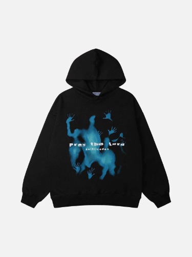 Aelfric Eden Abstraction Shadow Print Hoodie | Black / S