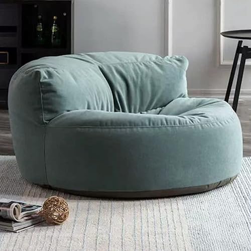 Bean Bag Chair Chenille Bean Bag Cover （No Filler）Washable Ultra Soft Pouf Ottoman Kids Adults Beanbag Chair Lazy Armchair Couch Floor Seating Living Room Furniture ( Color : Gray green , Size : 100cm - 100cm - Gray Green