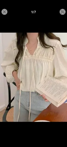 White ruffle blouse 