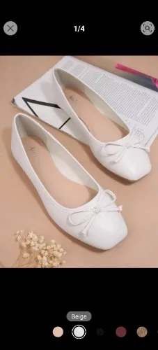 White flat shoes!