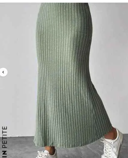 Mint Green Knit Skirt