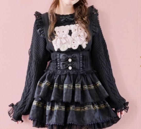 Twin Bears Knit Tops