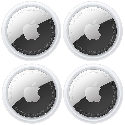 Apple AirTag Tracking Device, 4-Pack (Renewed)