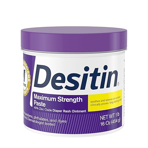 Desitin Maximum Strength Baby Diaper Rash Cream with 40% Zinc Oxide for Treatment, Relief & Prevention, Hypoallergenic, Phthalate- & Paraben-Free Paste, 16 oz - 1 Pound (Pack of 1)