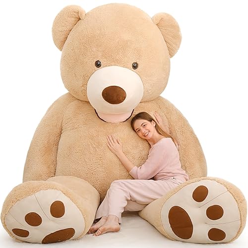 MaoGoLan Giant Teddy Bear Stuffed Animal 10 Feet Tall, Huge Jumbo Size Teddy Bear Plush, Charming and Fluffy Teddy Bear for Decorations, Celebrations,Valentines Day - Brown - 10 Feet