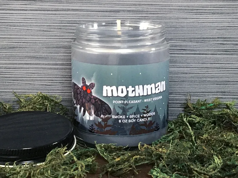 Mothman Candle - Point Pleasant Winged Man - Cryptid Candle