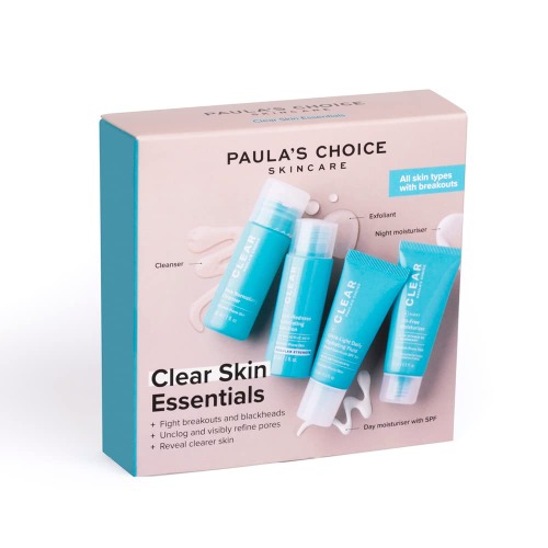 Paula's Choice CLEAR Mini-Kit - Essentiële 3-Stappen Routine - Reinig, Exfolieer & Hydrateer - Gaat Puistjes, Grove Poriën & Mee-eters tegen - Alle Huidtypen - Reis Formaat