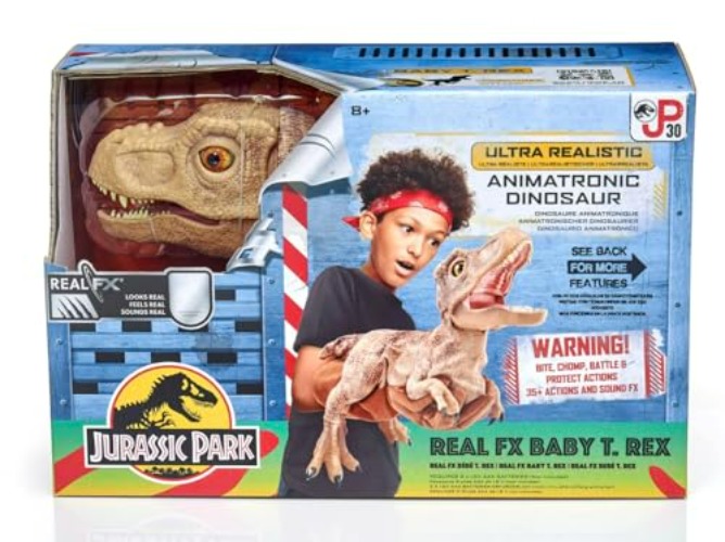 Jurassic Park Ultra Realistic Animatronic Dinosaur, Baby T-Rex Figure