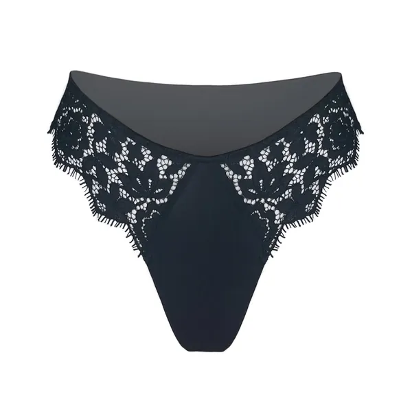 Frisson Hi Leg Panty Black - XL / Black