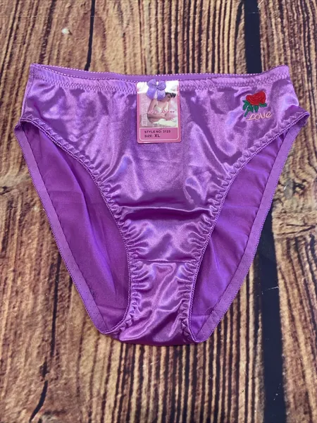 Ann Diane SATIN Panty Size XL Purple