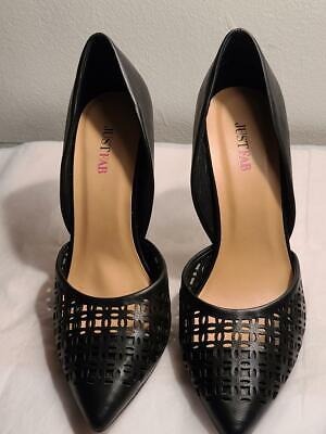 (MP) JustFab Black Spike Heels Shoes Size 9  | eBay