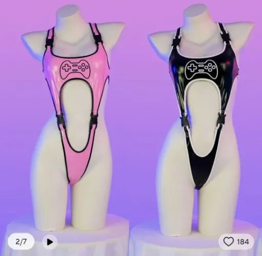 Pink & Black gamer one piece 
