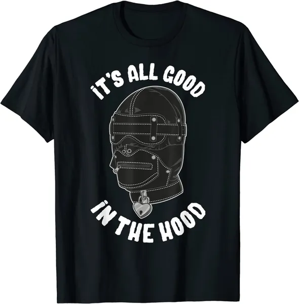 Black Bondage Hood Dungeon Graphic Art - BDSM Lifestyle Art T-Shirt